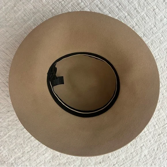 Rag & Bone Wool Tan Floppy Brim Hat Women display picture 3